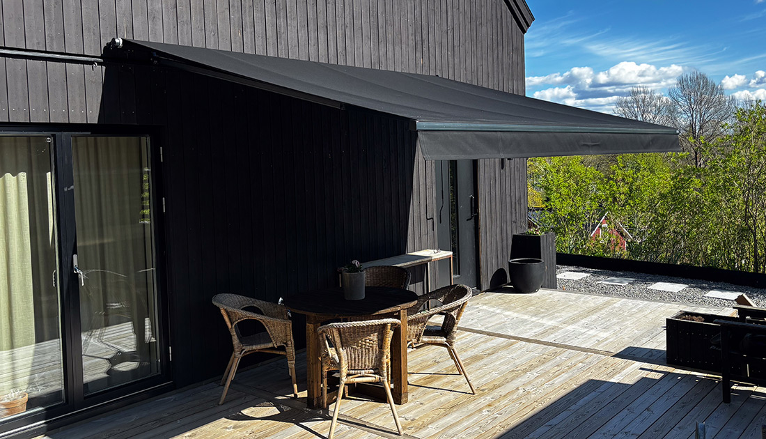 Markis monterad i Kil